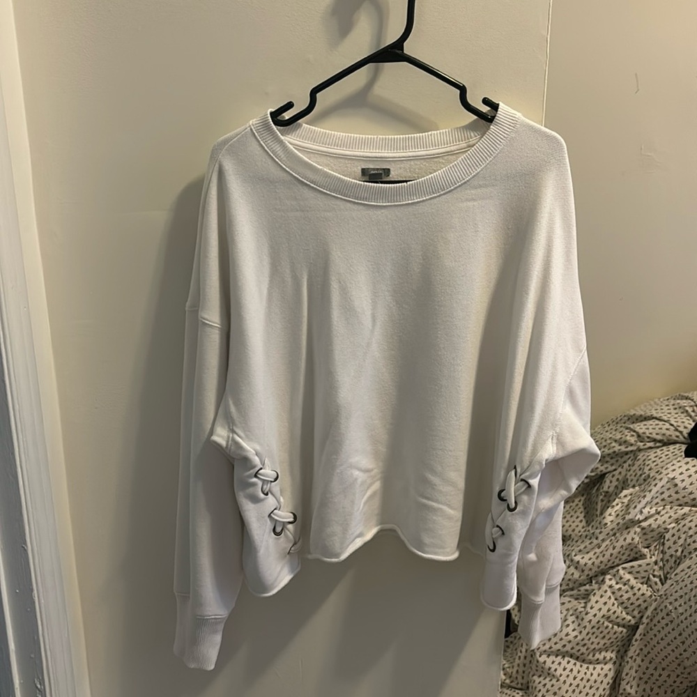 Aerie cropped crewneck sweater with detail